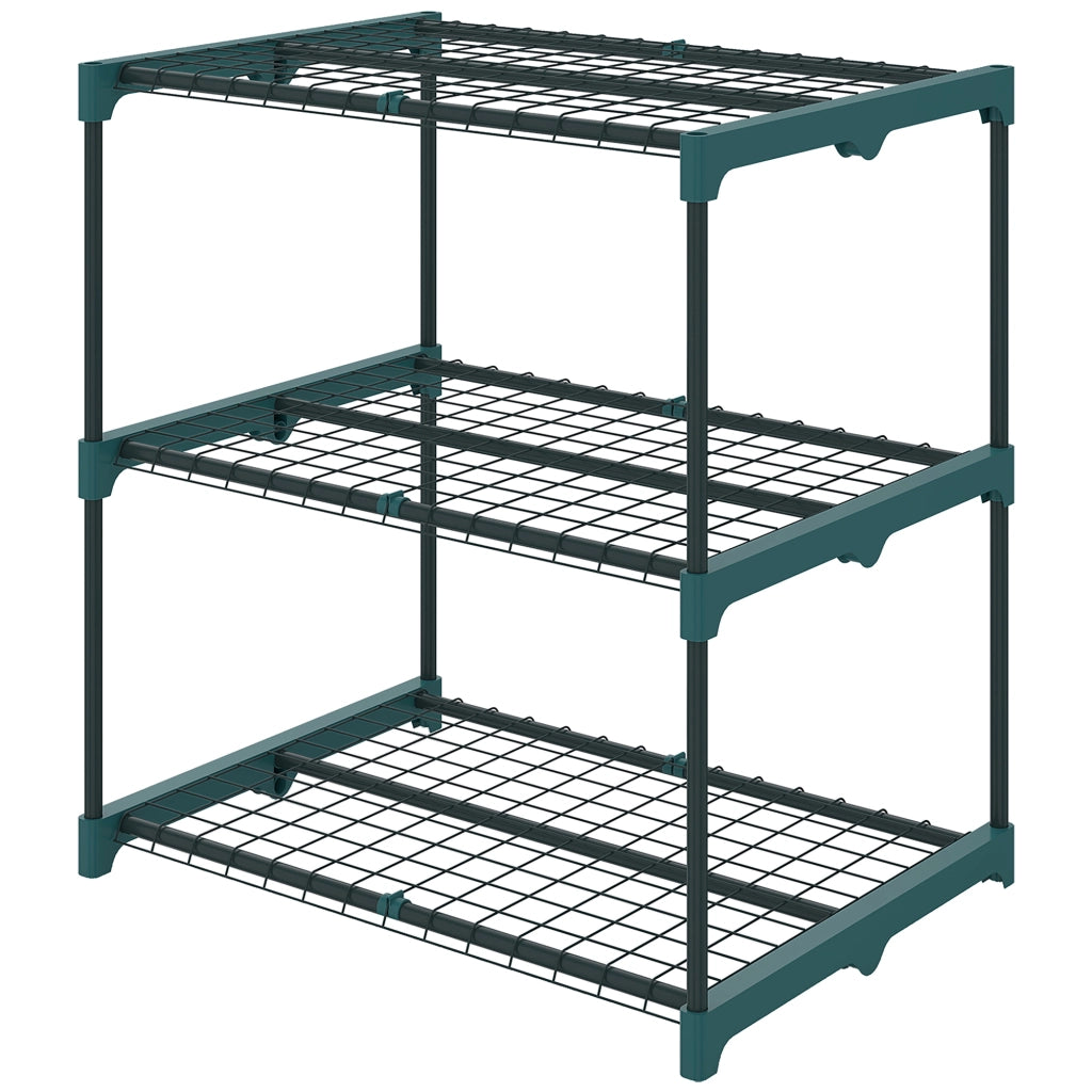 Portafiori 3 Ripiani ¨C Xylo ¨C Metallo Verde Scuro 72cm