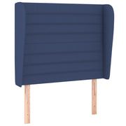 Testiera | Testata ad Orecchio Blu 83x23x118/128 cm in Tessuto