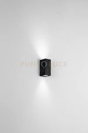 APPLIQUE ZENO SQUARE NERO 2 LUCI ATTACCO GU10 IP65 H.15,5CM