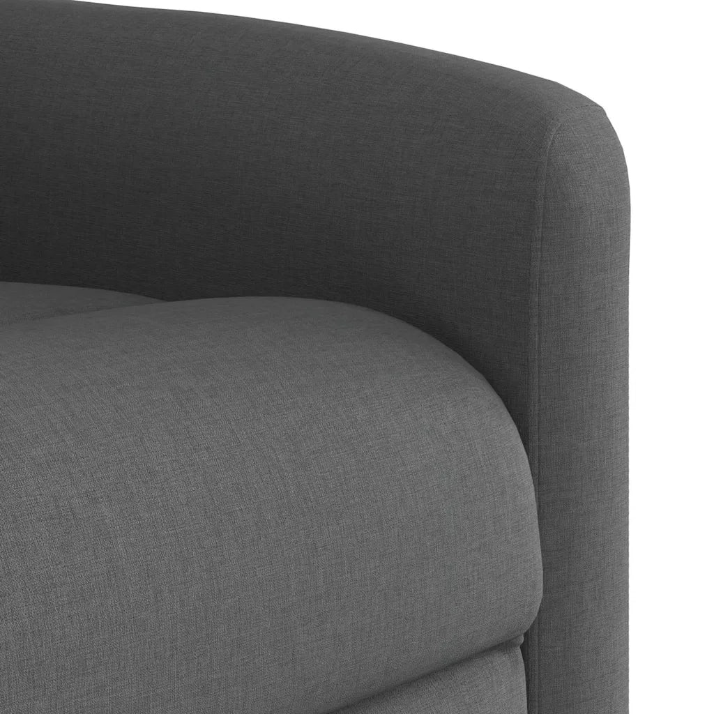 Divano Sedia-Poltrona Reclinabile in Tessuto Grigio Scuro 739194