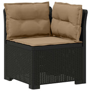 Divano da giardino 4 posti con cuscini aspetto rattan PP 3443944