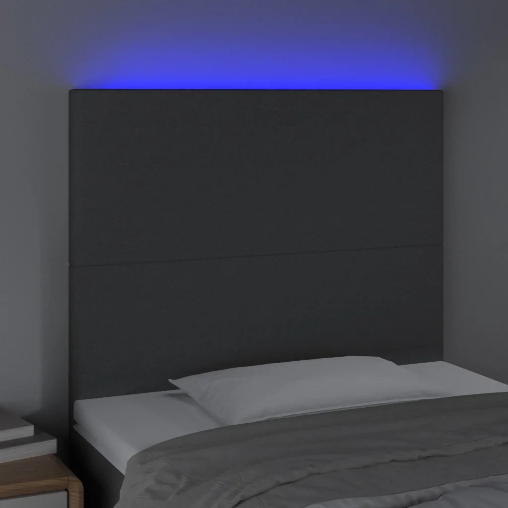 Testiera a LED GrigioScuro 100x5x118/128cm inTessuto 3122135