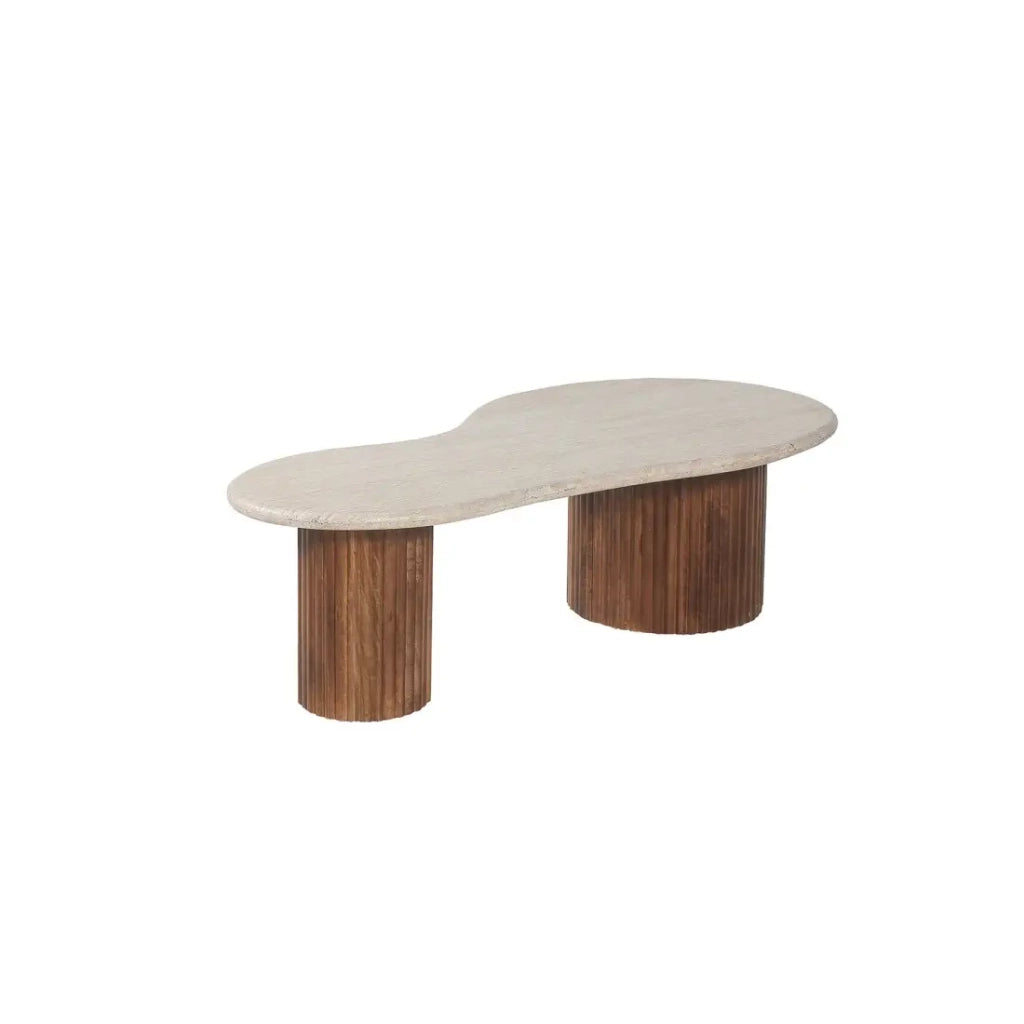 Tavolino basso in legno massiccio collezione DELHI - Stile etnico e design