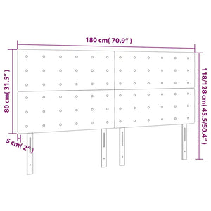 Testiera a LED Verde Scuro 180x5x118/128cm in Velluto 3122921