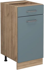 Mobiletto base per cucina R-Line, Grigio-blu, 40 cm senza piano di lavoro, per la libera combinazione all'interno di sistemi cucina modulari