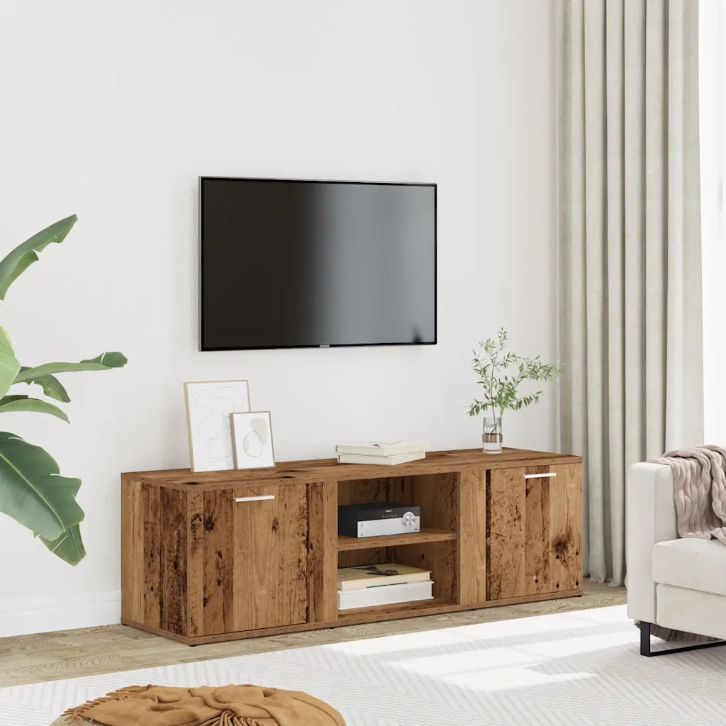 Mobile Porta TV Legno Antico 120x34x37 cm in Legno Multistrato 855974