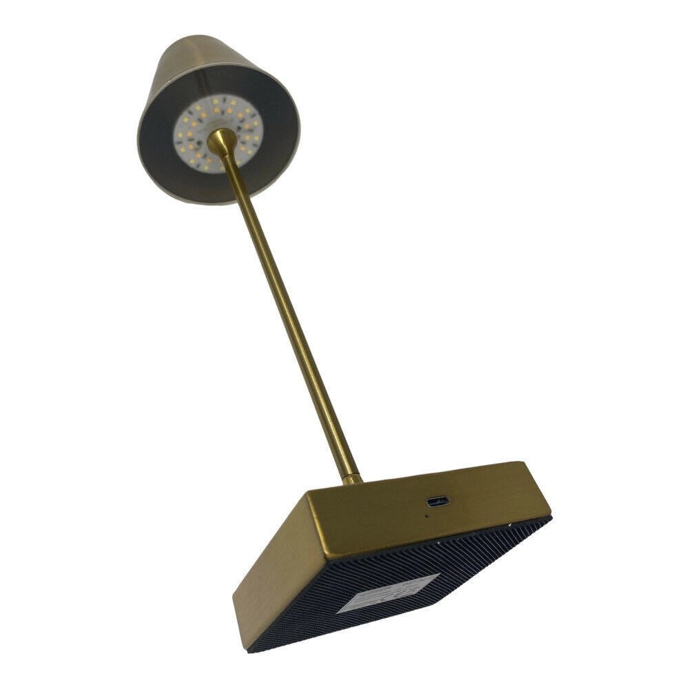 Trade Shop - Lampada Tavolo Ricaricabile Usb 10 Watt 3 Colorazione Di Luce Vari Colori D27-3c - Rame