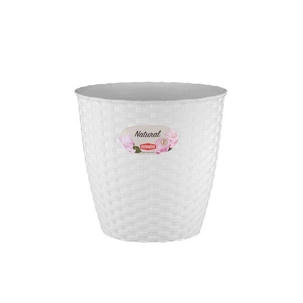 Vaso da Interno o Esterno Giardino Casa Natural Bianco 19 cm