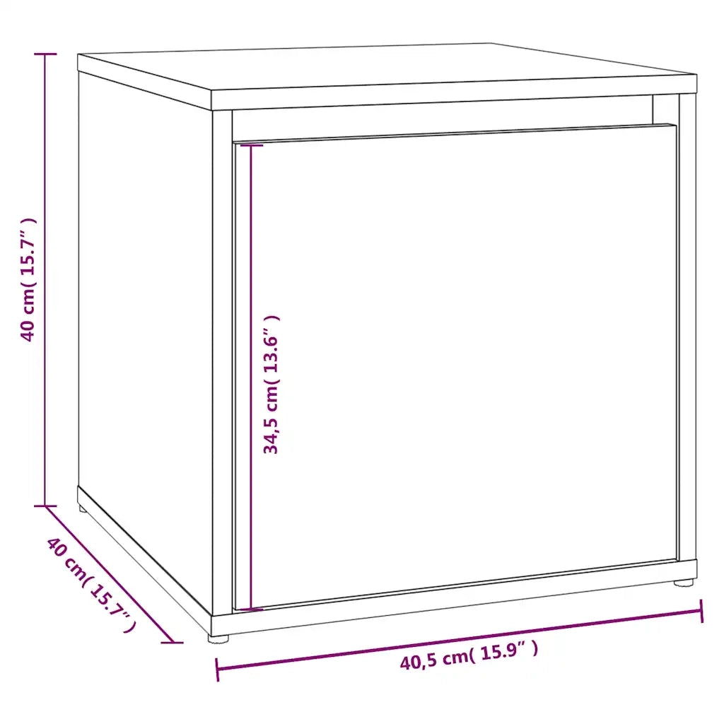 Set di Mobili da Corridoio Rovere Fumo in Legno Multistrato