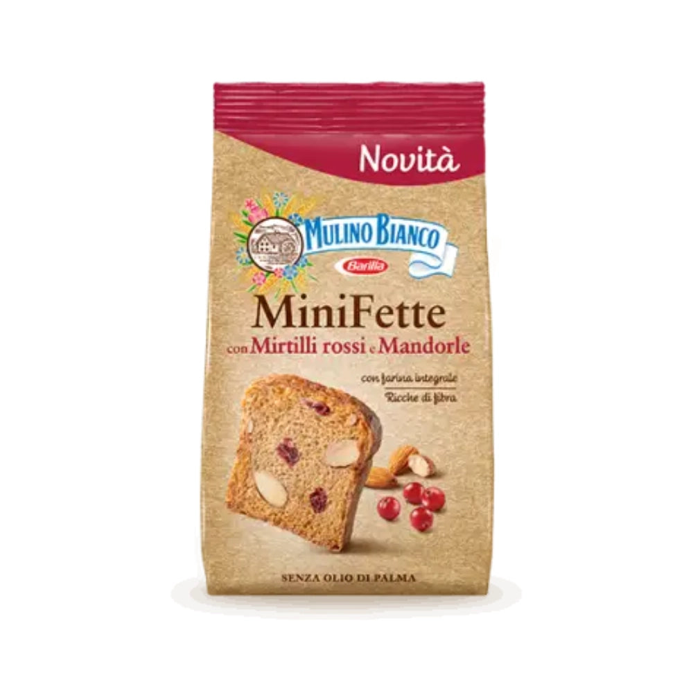 Mulino bianco minifette integrali ai mirtilli rossi e mandorle 6 confezioni da 90 gr