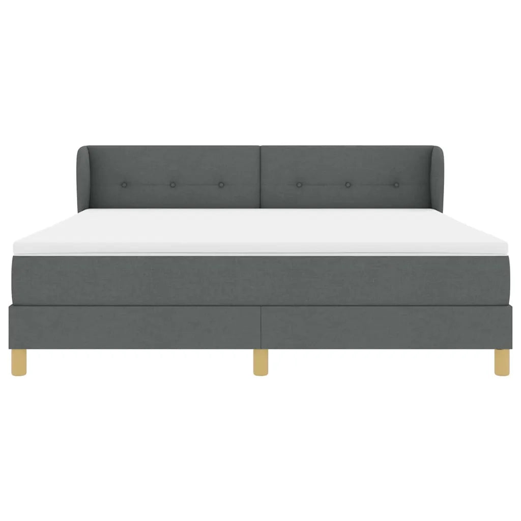 Letto a molle con materasso Grigio scuro 180 x 200 cm Tessuto 3340228