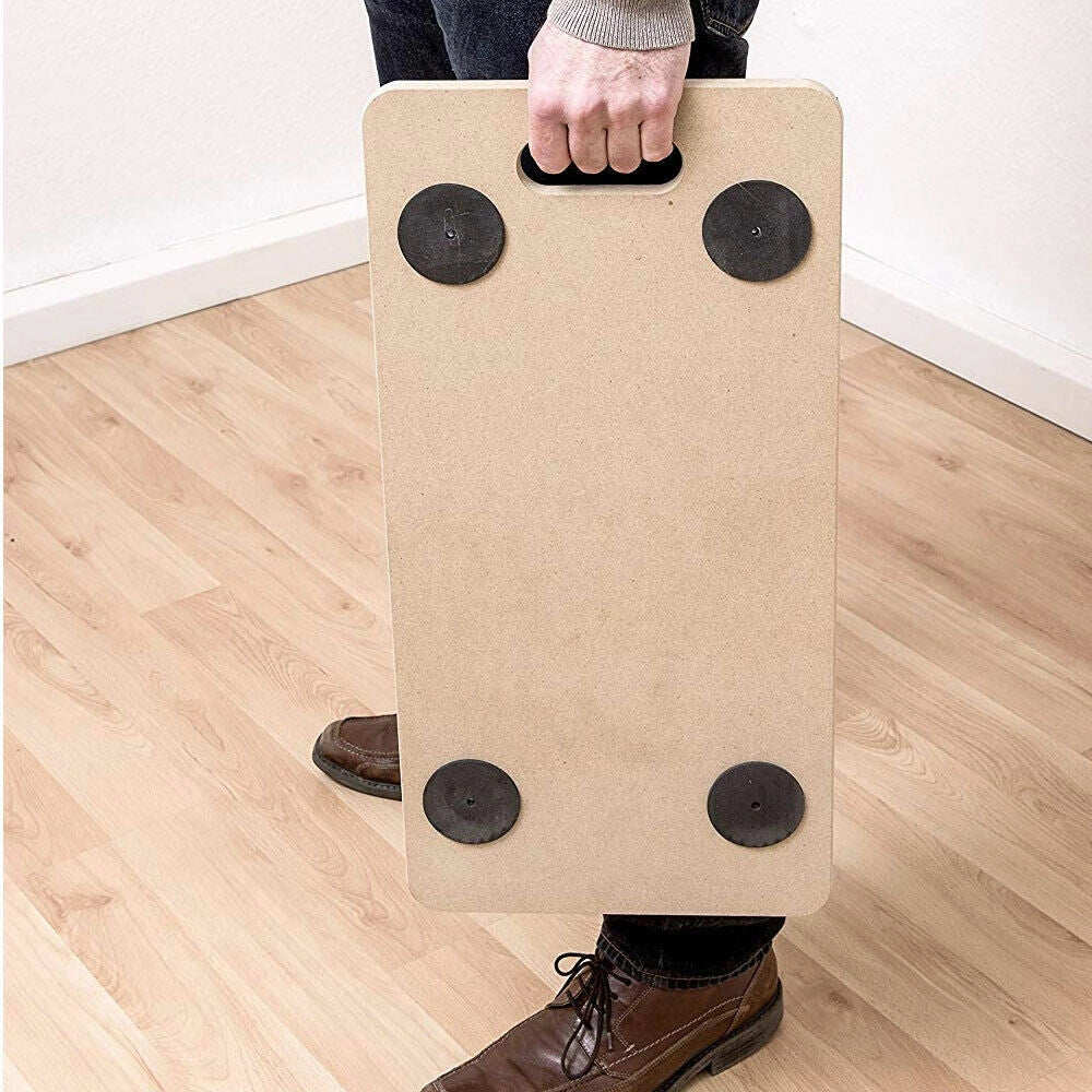 Carrello Pedana con Ruote Sposta Carichi Mobili in Legno Carico Max 150 kg