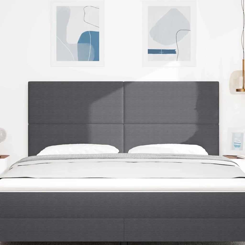 Testiera LED con testiera Grigio scuro 180 cm Tessuto in Cords 3338335