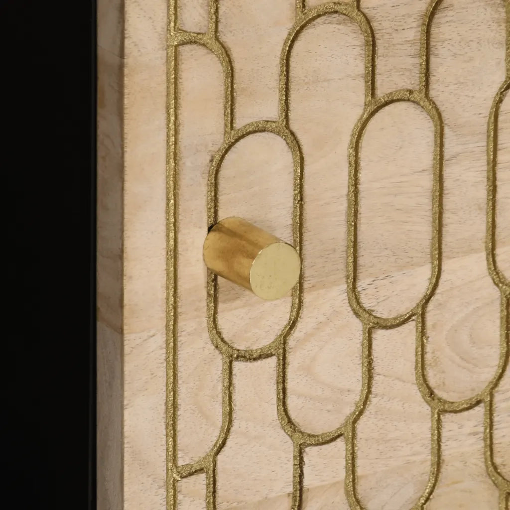 Tavolino da Salotto 80x50x40 cm Legno Massello di Mango 358252