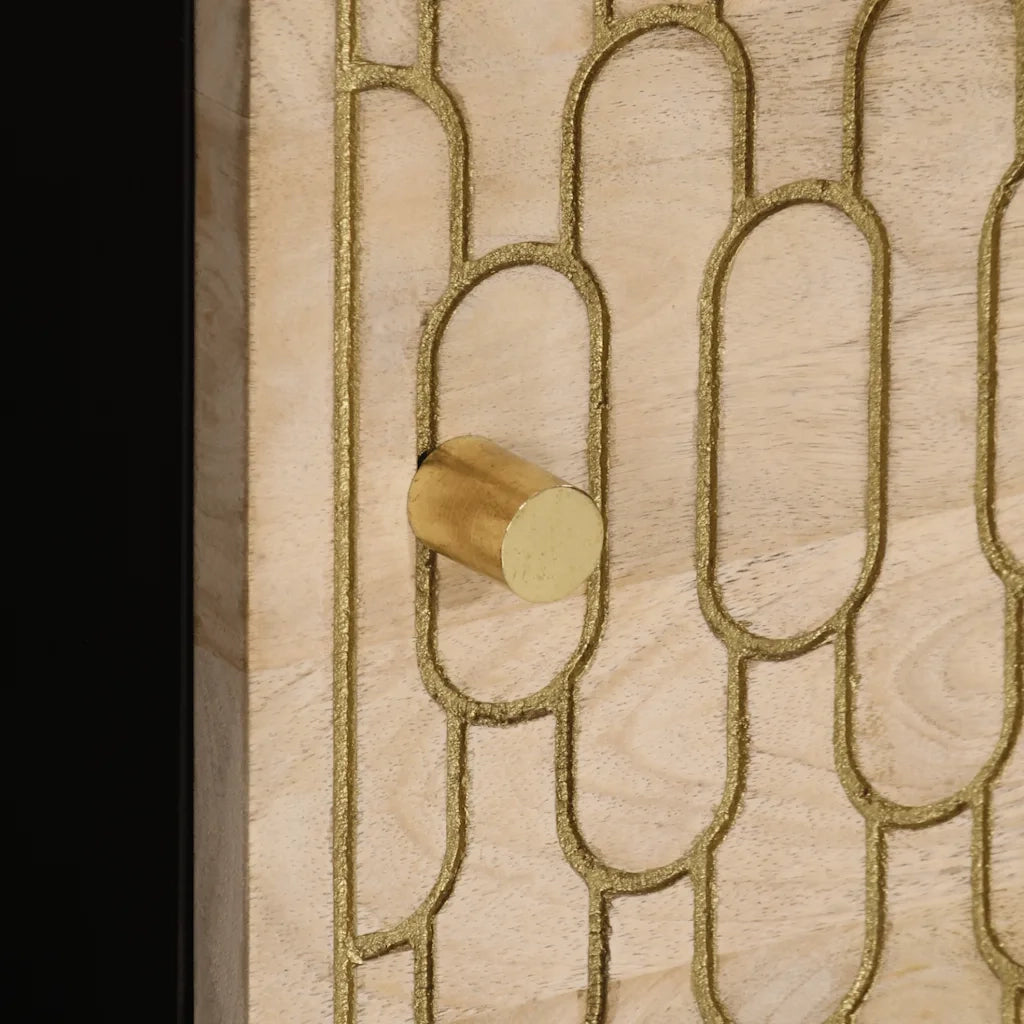 Tavolino da Salotto 80x50x40 cm Legno Massello di Mango 358252