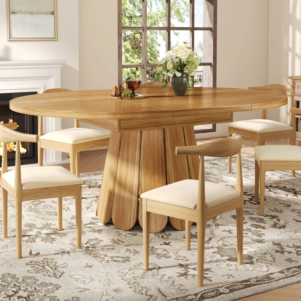 TAVOLO da pranzo allungabile 118-158x118x76,8 cm MDF marrone