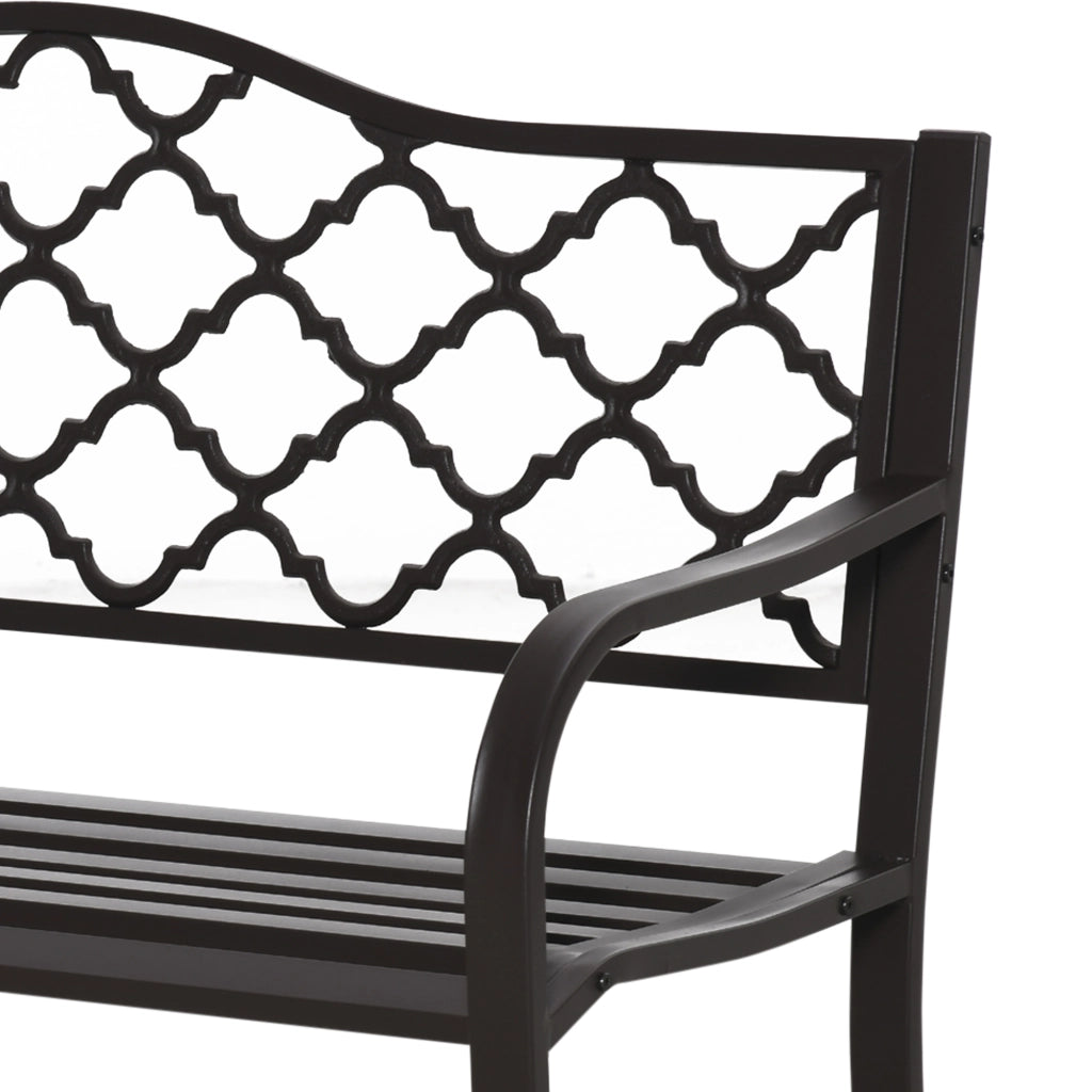 Panchina da Giardino 3 Posti ¨C Zephmum ¨C Grigio Antracite 128x60x89 cm