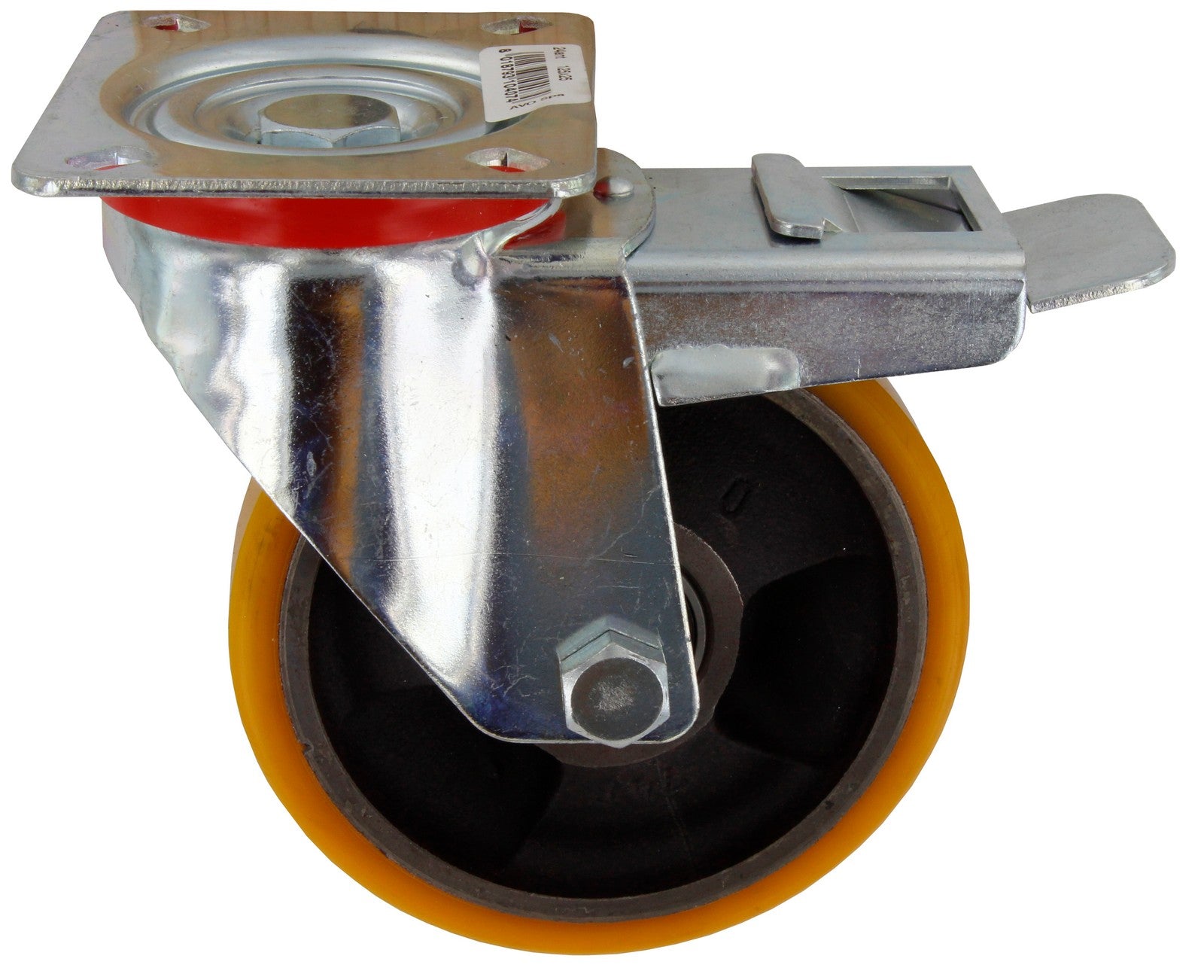 ruota ultraleggera 24 ant destra 125x25 girevole con freno cod:ferx.95006