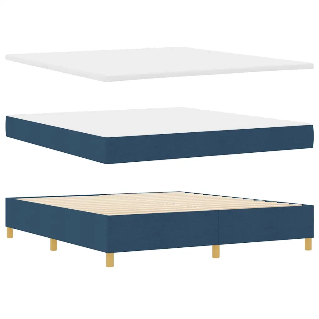 Letto a molle con materasso Blu 180 x 200 cm Tessuto 3343776