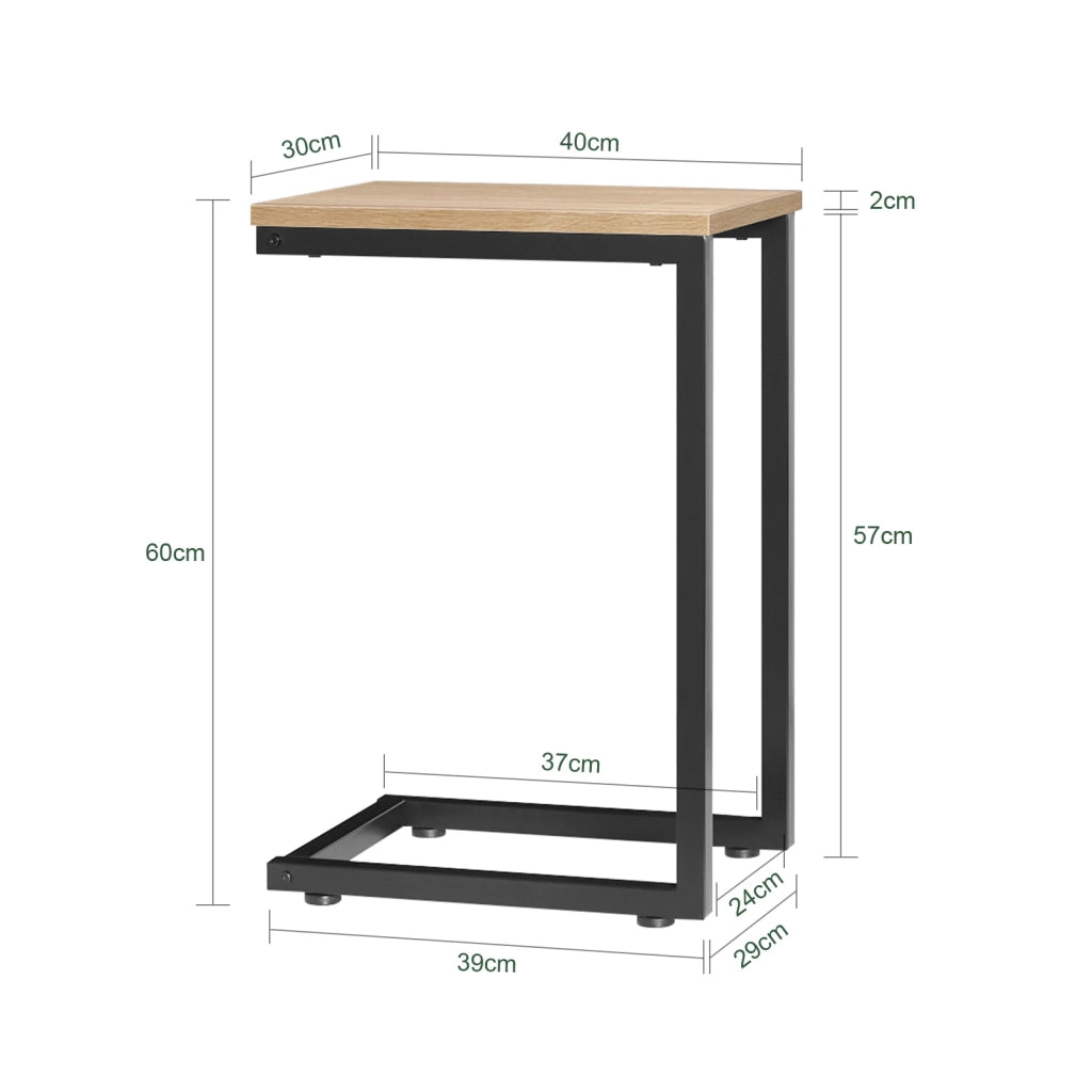 Tavolino Consolle Tavolino da Divano Supporto Tavolino Forma-C Naturale FBT44-N