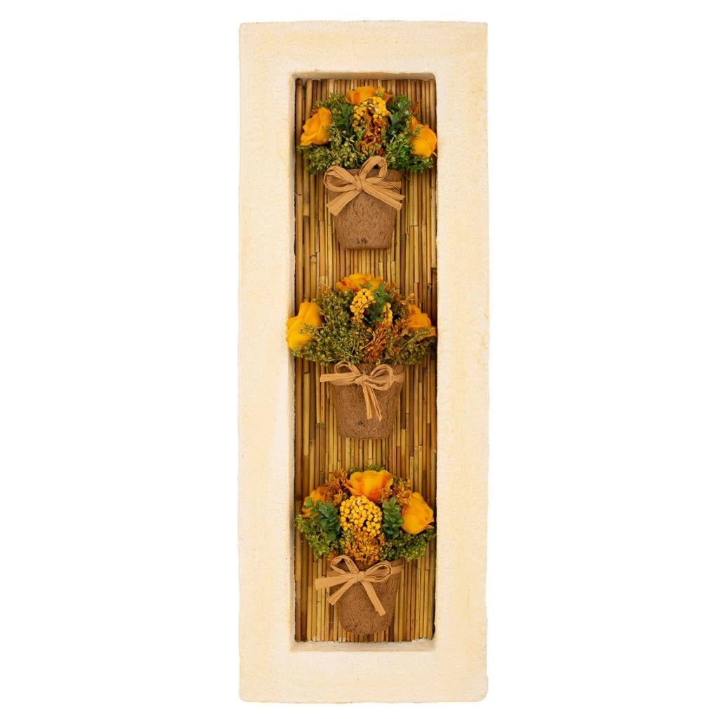 Murale vasi di fiori secchi 20,5x6,5x56h