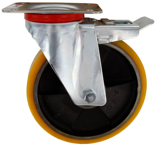 ruota ultraleggera 24 ant destra 200x40 girevole con freno cod:ferx.95008