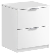 kit comodino 2 cassetti 46x38x34 bianco cod:ferx.95009