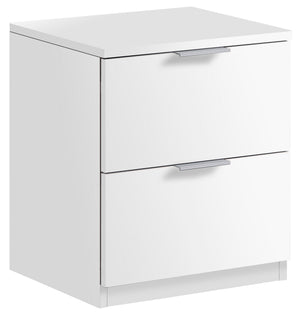 kit comodino 2 cassetti 46x38x34 bianco cod:ferx.95009