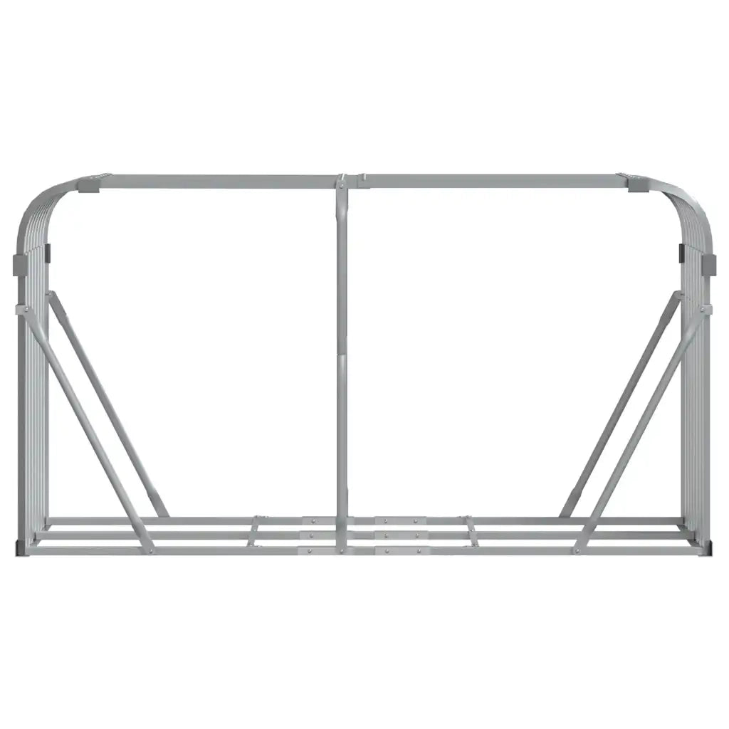 Portaceppi Grigio Chiaro 180x45x100 cm in Acciaio Zincato 364554