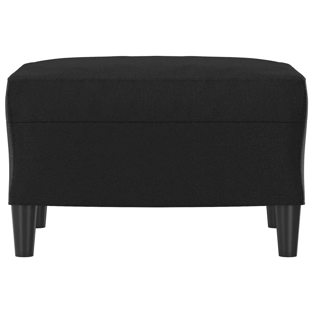 Poggiapiedi Nero 60x50x41 cm in Similpelle
