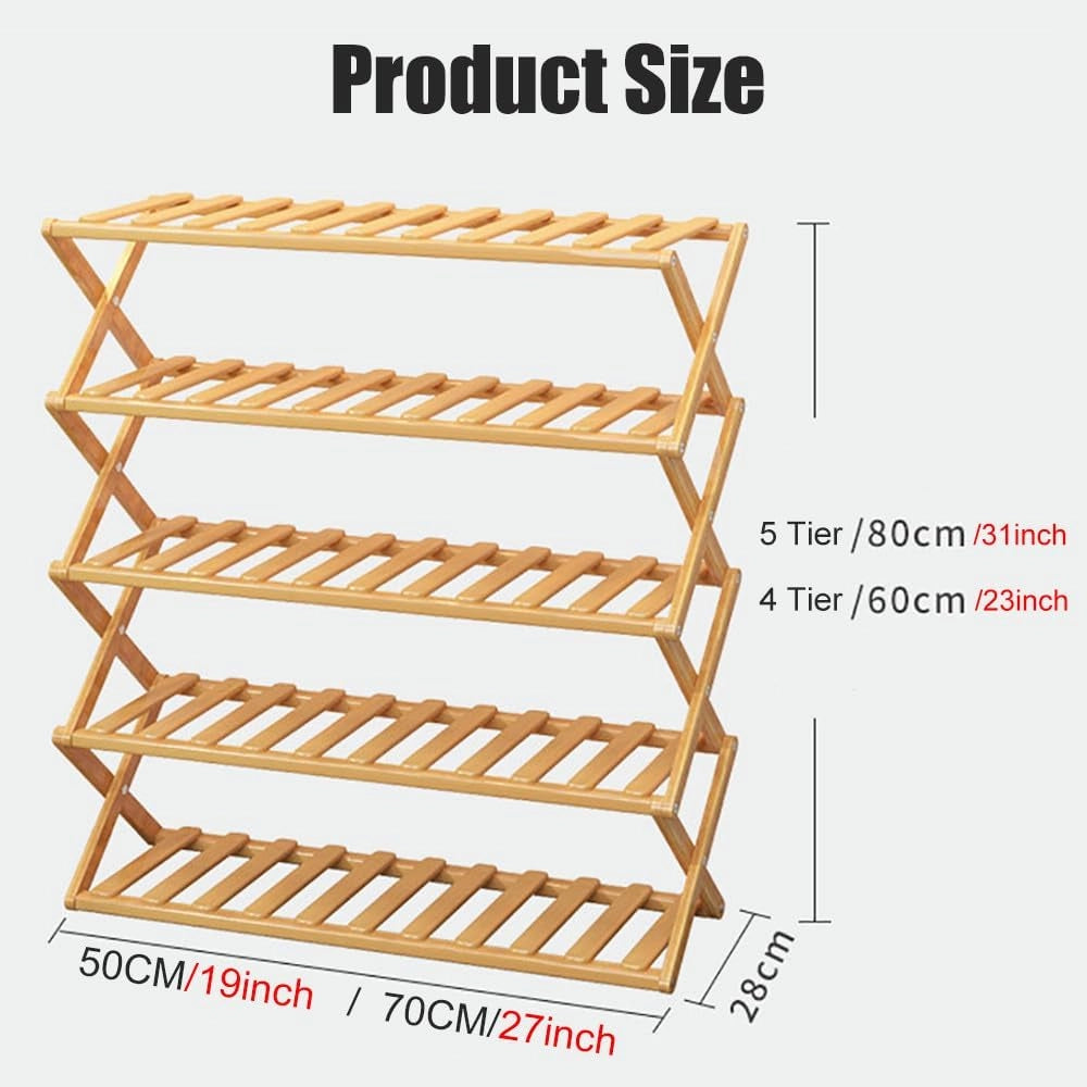 Scarpiera – Scarpiera pieghevole portatile a 4 ripiani per piccoli spazi, autoportante, design multifunzionale, nessuna installazione richiesta