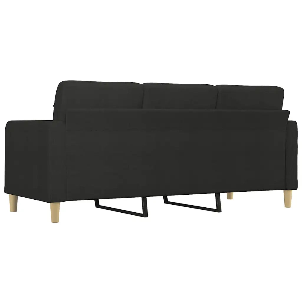 Divano | Divano da soggiorno | Sofa a 3 Posti Nero 180 cm in Tessuto