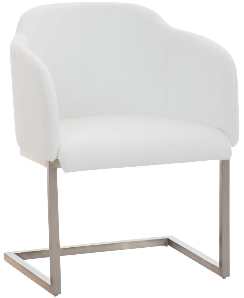 Sedia Magnus in similpelle bianco