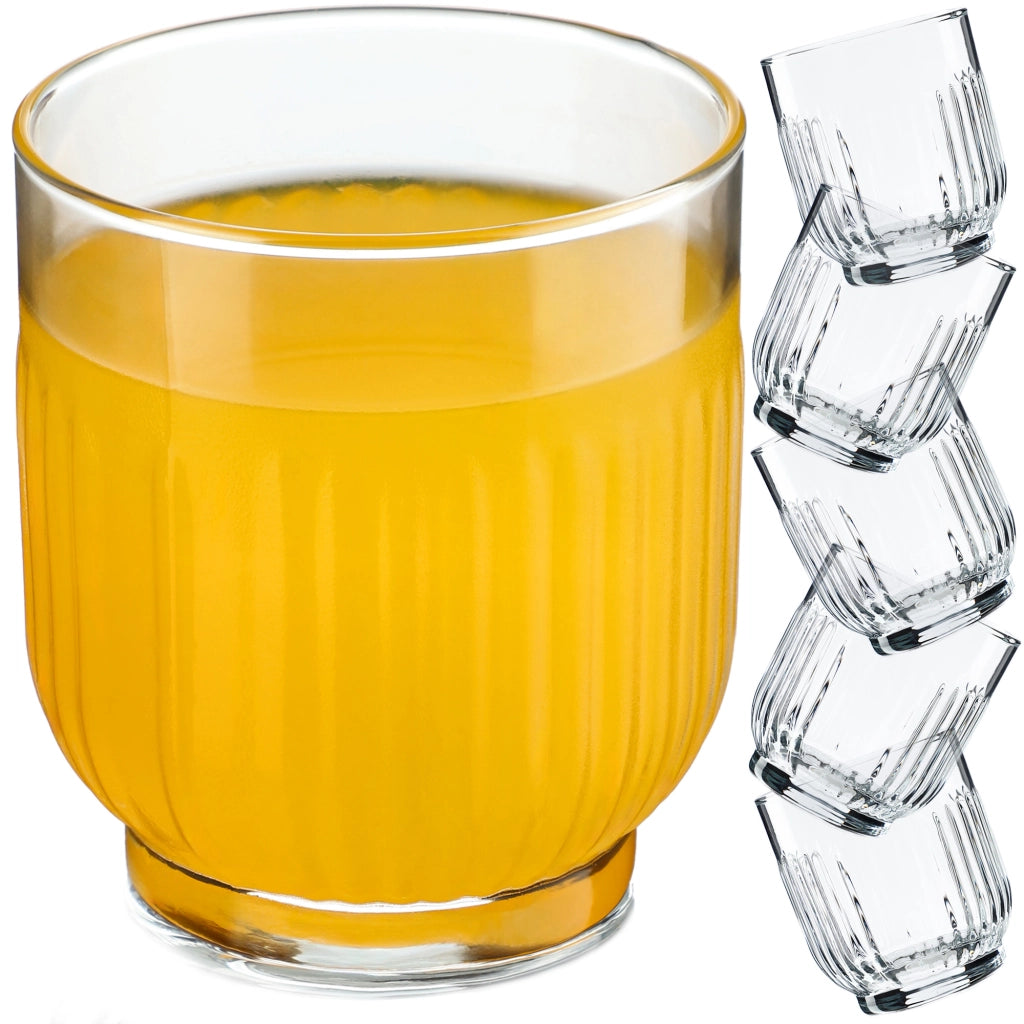 Bicchieri KADAX per bevande, whisky, succhi di frutta, set da 6 bicchieri, 330 ml