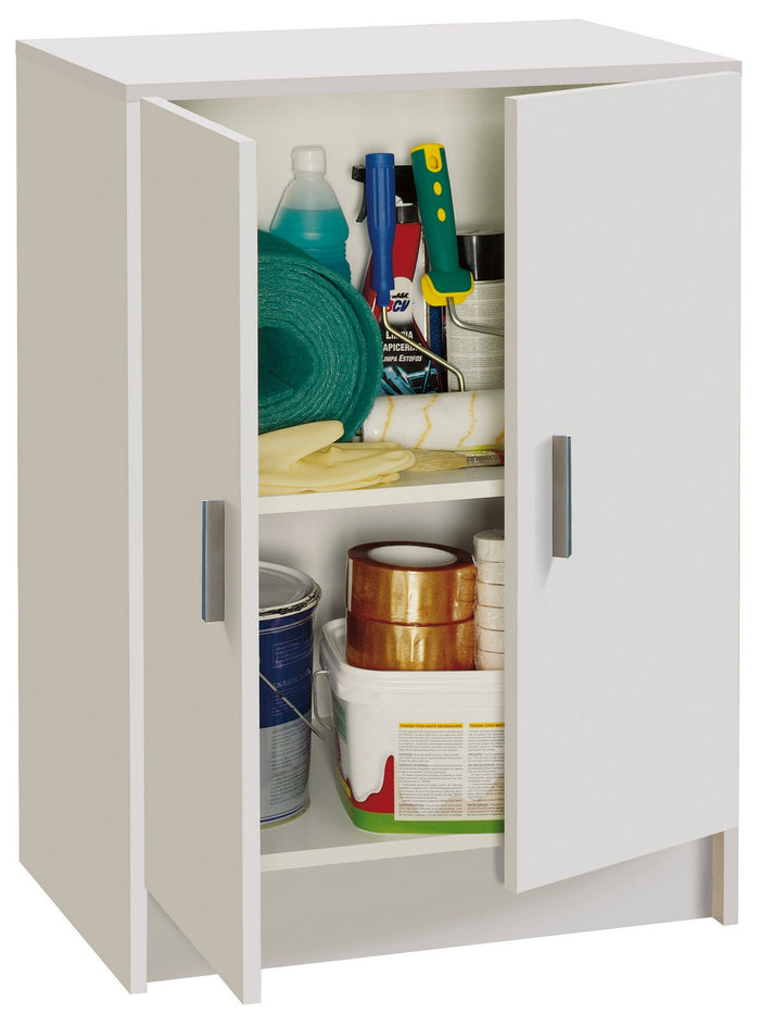 kit mobile 2 ante multiuso 59x37xh80 cm bianco cod:ferx.95011