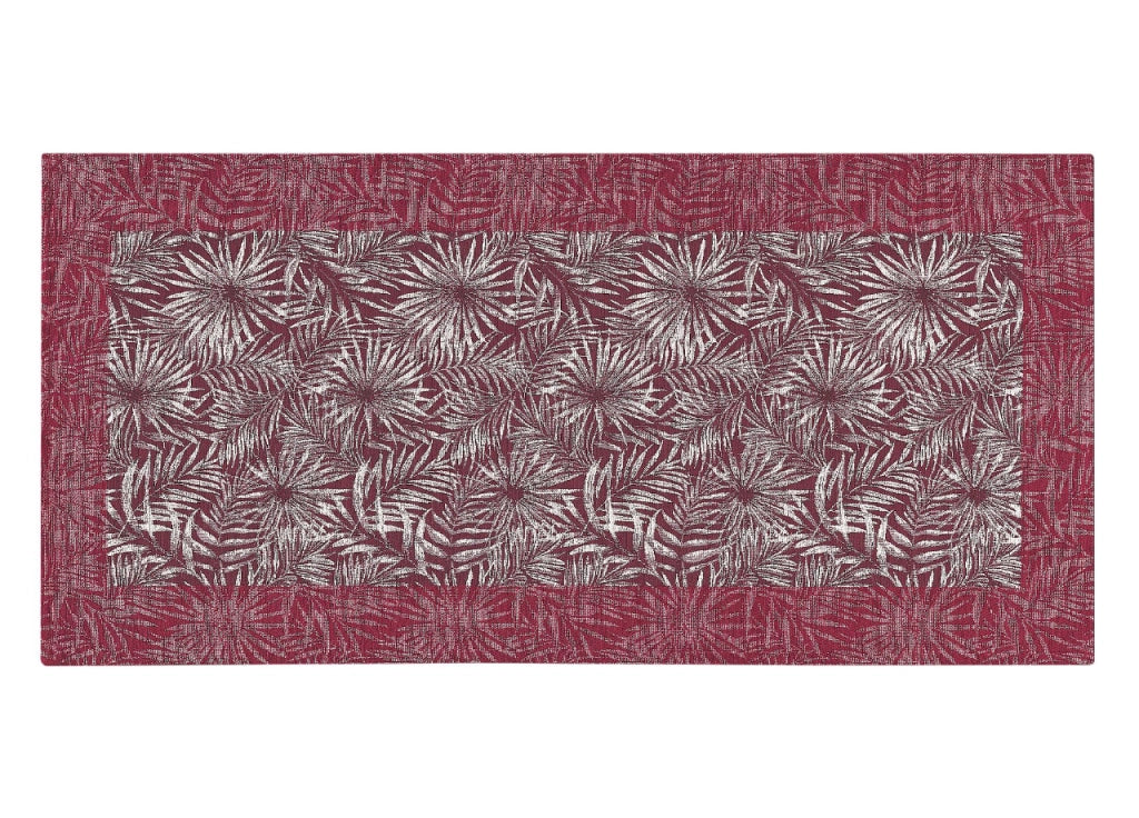 Tappeto Passatoia Cucina Corsia Retro Antiscivolo Disegno Malesia By Suardi - 55x280 - Magenta