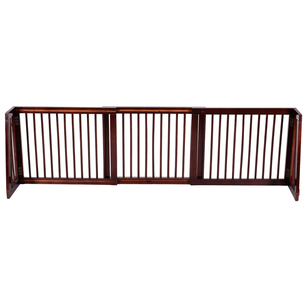 Cancelletto di sicurezza regolabile per animali domestici 203 x 56 x 9,5 cm moderno e pratico legno di ciliegio 20_0020729