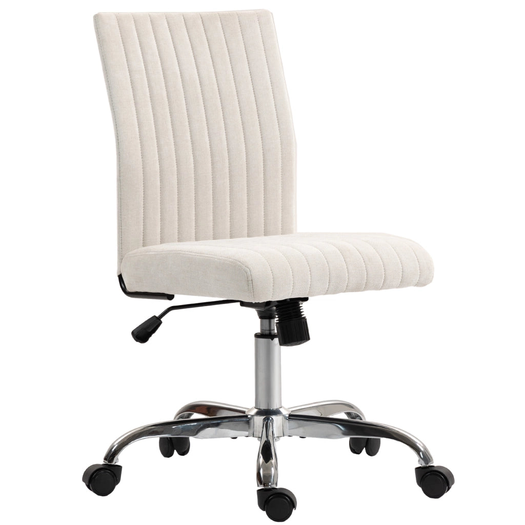 Sedia da ufficio senza braccioli ¨C zephmum ¨C crema 43x56x89-99 cm