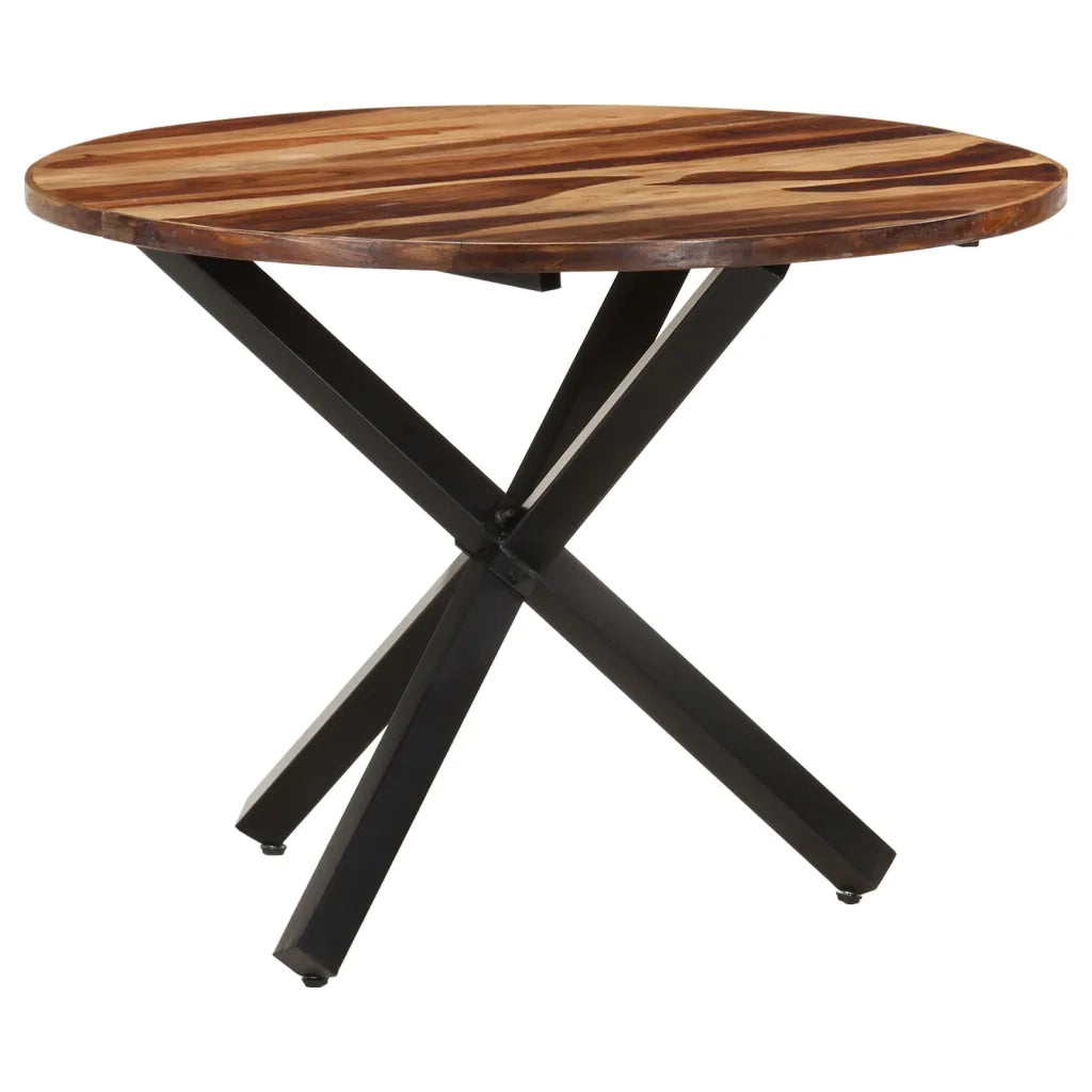 Tavolo da Pranzo 100x100x75 cm Legno di Acacia Finitura Ambra 321683