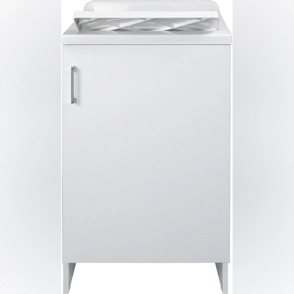 Lavatoio con mobile in nobilitato idrofugo W100 spessore 18 mm colore bianco 45x50 cm mod.
