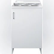 Lavatoio con mobile in nobilitato idrofugo W100 spessore 18 mm colore bianco 45x50 cm mod.