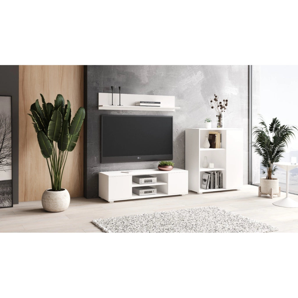 Mobile Porta TV Focus 155 Bianco in Legno Laminato