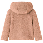 Giacca Cappuccio da Bambina Pelliccia Sintetica Teddy Cognac Chiaro 92 13869