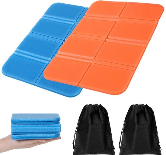 Set di 2 cuscini da giardino opacchi e impermeabili - 38 x 28 x 0,65 cm - Incluso sacchetto di stoccaggio - Set di 2 cuscini da giardino