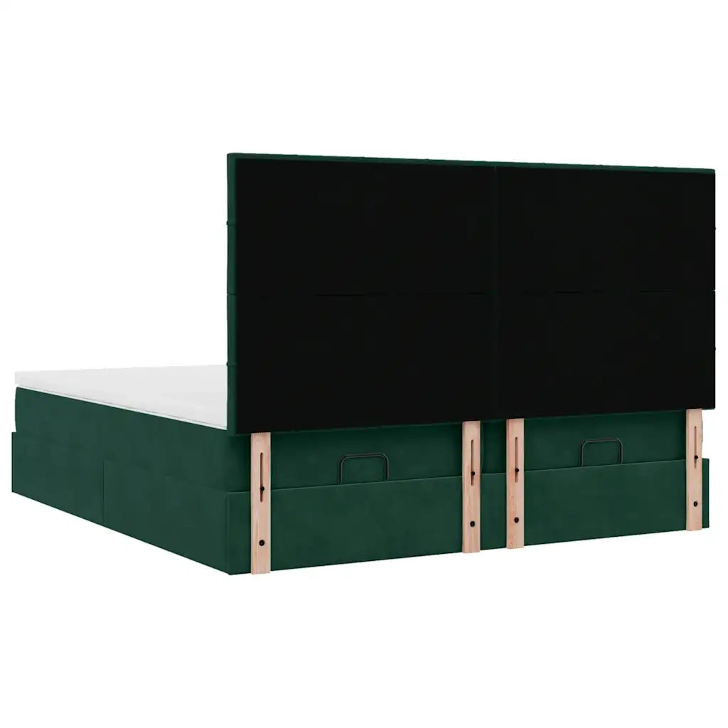 Struttura Letto Pouf con Materassi 160x200 cm Velluto