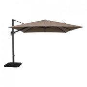 Ombrellone da Giardino Nettuno Lux Decentrato 3x4 m in Alluminio Nero Telo Tortora