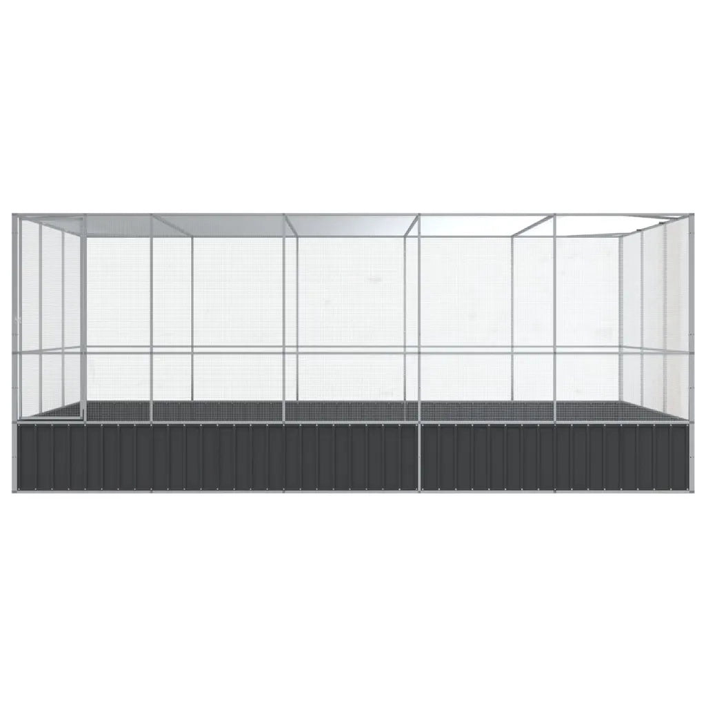 Voliera con Estensione Argento 518x307x212 cm in Acciaio 3214277