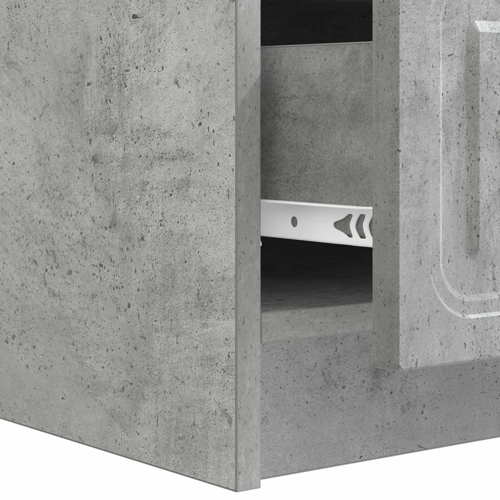 Mobile TV con cassetto Grigio Cemento 147 x 34,5 x 27 cm 895858