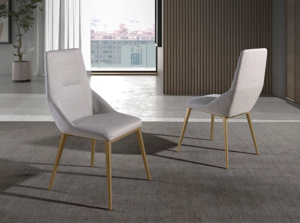 Sedia in tessuto grigio chiaro