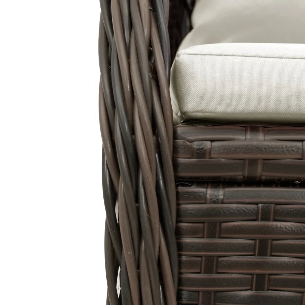 Sedie da Giardino Reclinabili 2 pz | Sedie da Esterno Marrone in Polyrattan